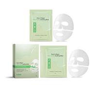 4PC Masque Coréen Visage, Mask Collagen, Masque Collagene Visage Korean, Bio-collagen Real Deep Mask, Masque Collagene Visage Korean, Masque Collagene (Green)