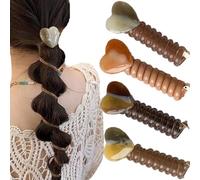 4PC No Damage Soft Elastic Spiral Hair Ties, 2025 Nouveau Twisted Hair Wire Pony Hairwire,Spiral Hair Ties for Women,Spiral Lock Hair Tie, Phone Cord Hair Bands for Women & Girls