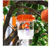 4PC Piège à Guêpes Insectes, Piege Frelon Asiatique, Attrape-Guêpes Amovible et Réutilisable, Piège à Guêpes Vivant à Double Canal, pour Exterieur Jardin Balcon, sans Attractif Chimique (Naranja)