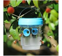 4PC Piège à Guêpes Insectes, Piege Frelon Asiatique, Attrape-Guêpes Amovible et Réutilisable, Piège à Guêpes Vivant à Double Canal, pour Exterieur Jardin Balcon, sans Attractif Chimique (Azul)