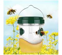 4PC Piège à Guêpes Insectes, Piege Frelon Asiatique, Attrape-Guêpes Amovible et Réutilisable, Piège à Guêpes Vivant à Double Canal, pour Exterieur Jardin Balcon, sans Attractif Chimique (Verde)