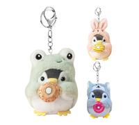 4pc Porte-clés Fantaisie Avec Jouet En Peluche Pingouin, Porte-clés Mignon En Peluche Kawaii Cadeaux Pour Filles Femmes, Porte-clés En Forme D'animaux En Peluche Pour Sacs À Main Et Sacs À Bandoulière