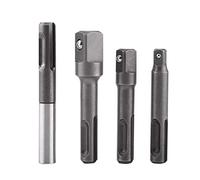 4PC SDS Bit Extension de connecteur Set Square Drill Hex Socket Adapter Extension Bar Bit Holder utilisé pour les forets et les bits en acier au carbone et en acier au chrome-vanadium