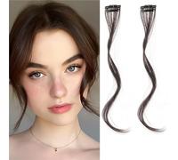 4PC Synthesis Bangs Wig Hair Extensions Curly Clip-on Front Side Long Wavy Blone(D,14inches)