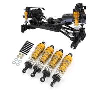 4Pcs 1/12 Amortisseurs de Voiture RC, 80mm/3,1po Amortisseurs Métalliques Accessoires D'amortisseur 16mm/0,6 po Diamètre 72mm/2,8 po Taille de Trou à Trou avec 8 Vis pour MN G500BRABUS (Or)