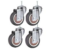 4PCS 1-2inch Furniture Caster Soft Universal Wheel Swivel Caster Roller Wheel for Platform Trolley Household Accessory(Universal Wheel B,1.5 Inch)