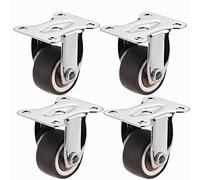 4PCS 1-2inch Furniture Caster Soft Universal Wheel Swivel Caster Roller Wheel for Platform Trolley Household Accessory(Directional Wheel a,1.0 Inch)