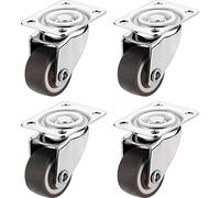 4PCS 1-2inch Furniture Caster Soft Universal Wheel Swivel Caster Roller Wheel for Platform Trolley Household Accessory(Universal Wheel a,1.0 Inch)
