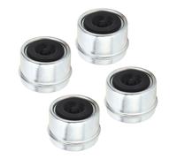 4pcs 1.98in Trailer Bearing Dust Cap Trailer Axle Oil Cap with Rubber Plugs for 2000 to 3500 Lbs Trailer Wheel Hubs