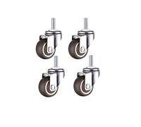 4Pcs 1 Inch Silent Screw Non-Hurt Floor Steering Wheel Furniture Caster Single Load 11kg Casters(A)