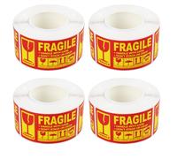 4PCS 1000 Étiquettes Attention Fragile Avertissement Verre Risque de Bris, 25 x 45 mm, Gestion des Marchandises Délicates pour Déménagement et Expédition