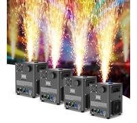 4PCS 1000W Professionnel Machines Pyrotechniques, d-mx512 & Télécommande sans fil Machine à Étincelles Froides Zéro Pollution pour Mariage Fête Scène Noël Halloween