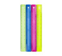 4pcs 12 Pouces Clear Rulers Drawing Souverain Math Math Mesurer Tool Pour Dessin Rédacteur Des Dirigeants Flexibles Colorés Pour Les Élèves