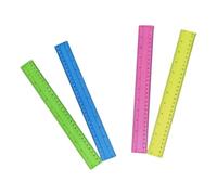 4pcs 12 Pouces Droitiers Droits Clear Rulers Règle Mathématique Mesurer Outil Inches Centimètres Double Échelle Math Math Drawing Classroom
