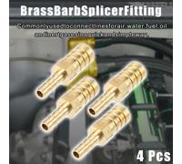 4pcs 12mm - 6mm Droit Forme Barb Laiton Tuyau Raccord Connecteur