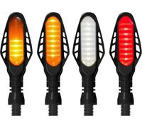 4PCS 12V 300LM Moto Rotation Signaux Lumières Fluides Clignotants Indicateurs Daytime Running Brake Tail Light Universal - Transparent