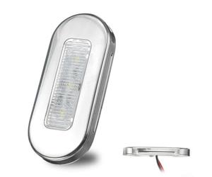 4pcs 12V LED Veilleuse Marine Étanche Acier(BLUE) | 3 puces LED 2835, pour luminosité pour ultra, durée 50k heures, économie énergie, chaleur réduite