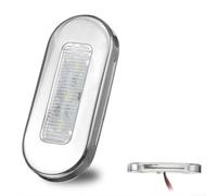 4pcs 12V LED Veilleuse Marine Étanche Acier(RED) | 3 puces LED 2835, pour luminosité pour ultra, durée 50k heures, économie énergie, chaleur réduite
