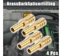 4pcs 14mm - 10mm Droit Forme Barb Laiton Tuyau Raccord Connecteur
