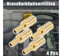 4pcs 14mm - 8mm Droit Forme Barb Laiton Tuyau Raccord Connecteur