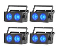 4PCS 150W COB Par LED RGBW Éclairage de Scène 8CH Jeux de Lumiere DJ pour église Disco Mariage Bar Fête Théâtre Projecteur