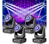 4PCS 150W Lyre LED 6 Bee Eye Lumière de Scène RGBW 3 prismes 8 Gobos 8 couleurs DJ Disco Lumière dmx512 Tête Rotative Scène pour Fête Mariage Live Band Show Bar