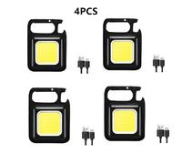 4PCS 1800(4-8Hours) Mini lampe de poche LED 1500lm, porte-clés multifonctionnel, Portable, COB, lampes de Camping, chargeur USB, lampes de travail, lanterne de pêche ""Nipseyteko