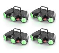 4PCS 192 LED Lumière de Scène Lumière de Fête,Lumières de Disco avec Effets Lumineux,Contrôle Automatique/Activation par Son/DMX/Flash DJ avec 23 Effets Lumineux pour Disco,Fête,Club,Scène,Performance