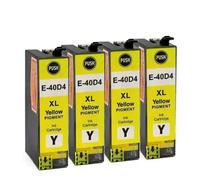 4PCS 1SET T40D1 T40D2 T40D3 T40D4 T40D Cartouche d'encre Compatible Compatible avec SC T3100 SC T5100 SC T2100 Les imprimantes fonctionnent avec des modèles SureColor(4pcs Yellow)