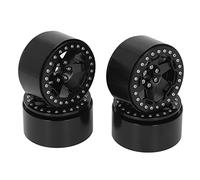 4pcs 2.2 dans les moyeux de roue Aluminium ALLIAGE CNC CNC Polades de roues pondérées traitées pour 1/10 RC Rock Crawler Car Traxxas Defender Axial Scx10 SCX10 II 90046 90047 (Noir)