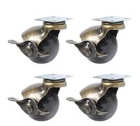4pcs 2 Inch 50mm Bearing Capacity 30kg Black Trolley Wheels Caster Swivel Casters for Office Chair Sofa Platform Casters(Black,1.5 Inch)