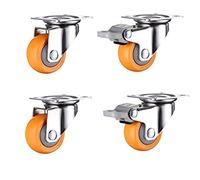 4pcs 2 inches 50mm Heavy Duty 160kg Orange Swivel Castor Wheels Trolley Furniture Caster(2d2e)
