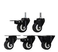 4pcs 2 inches 50mm Heavy Duty 180kg Black Swivel Castor Wheels Trolley Furniture Caster(B2)