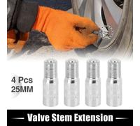 4pcs 25mm Chrome Pneu Soupape Capuchon Extension Adaptateur pour Voiture Camion