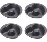 4Pcs 3 pouces Coeur Cannelé Mini Moule à Gâteau Antiadhésif Cannelé Moule à Gâteau Tube Acier au Carbone Moules à Four Avec Nouveauté Moule