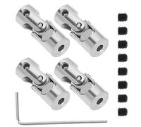 4Pcs 3mm à 3mm Accouplement d'Arbre Métal Joint Universel Connecteur Flexible Kit pour Modèles de Voitures Navires Robots