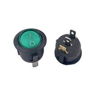 4Pcs 3Pin ON/OFF Car 220V/12V Round Rocker Dot Boat LED Light Toggle Switch SPST Light Switch NWPNLXEA(Kcd105green,220V)