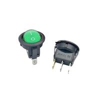 4Pcs 3Pin ON/OFF Car 220V/12V Round Rocker Dot Boat LED Light Toggle Switch SPST Light Switch NWPNLXEA(Kcd105green,12V)
