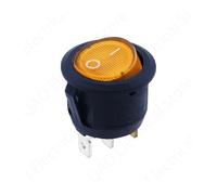 4Pcs 3Pin ON/OFF Car 220V/12V Round Rocker Dot Boat LED Light Toggle Switch SPST Light Switch NWPNLXEA(4PCS YELLOW,12V)