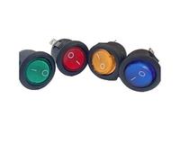 4Pcs 3Pin ON/OFF Car 220V/12V Round Rocker Dot Boat LED Light Toggle Switch SPST Light Switch NWPNLXEA(4 colors,220V)
