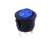 4Pcs 3Pin ON/OFF Car 220V/12V Round Rocker Dot Boat LED Light Toggle Switch SPST Light Switch NWPNLXEA(4PCS BLUE,220V)