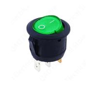 4Pcs 3Pin ON/OFF Car 220V/12V Round Rocker Dot Boat LED Light Toggle Switch SPST Light Switch NWPNLXEA(4PCS GREEN,12V)