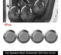4pcs 4" Voiture Métal Brillant Audio Haut-parleur Couverture Maille Grille Klaxon Guarde