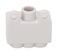 4Pcs 400V 60A Répartiteur Principal Haute Puissance, Connecteur de Borne à Vis Blanche, Connecteurs de Fil en T Réutilisables Universels pour Câblage de Plafonnier, Câblage de Commutateur(1in-2out)