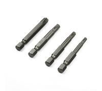 4pcs 50mm pour torx Screwdriver Bits T20-T40 Magnetic Alloy Steel | Queue Hexagonale 6,35 mm, Longueur 50 mm, Magnétiques et Résistants à pour la pour torsion pour Perceuse Électrique et