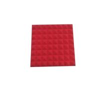 4Pcs 50x50x5cm Studio Acoustic Foam Flame Retardant Soundproof Tile Wedge Sound Absorption Treatment Panel Pour Voiture, Studio, Maison(Red)