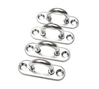 4Pcs 5mm Pontet en acier inoxydable oeil plaques Pad Eye Ring hook - 02