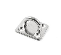 4Pcs 5mm Pontet en acier inoxydable oeil plaques Pad Eye Ring hook