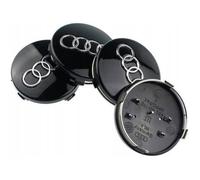 4pcs 60mm AUDI Noir Logo Caches Moyeu Centre Roue Enjoliveur