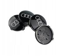 4pcs 60mm AUDI Noir Logo Caches Moyeu Centre Roue Enjoliveur ref.4B0601170